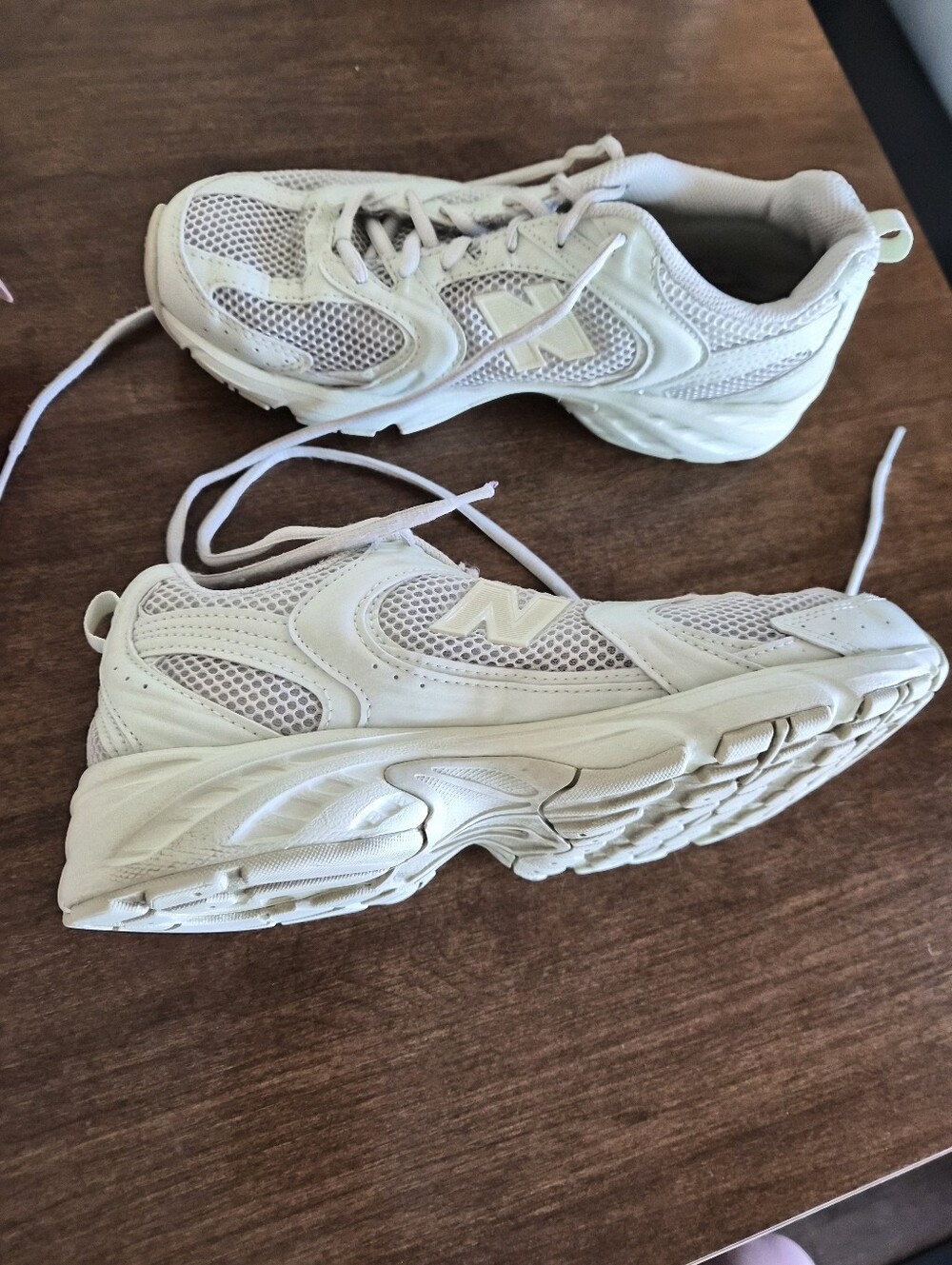 New Balance Women's Cream Running Sneakers - Picture 6 of 11
